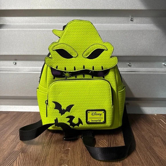 Loungefly Black and Neon Green Backpack Glows in the dark s-l400.jpg main image 4